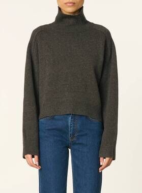NEW VANESSABRUNO ballerine turtleneck sweater in anthracite